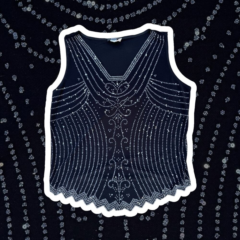 plus size glitter beaded  top